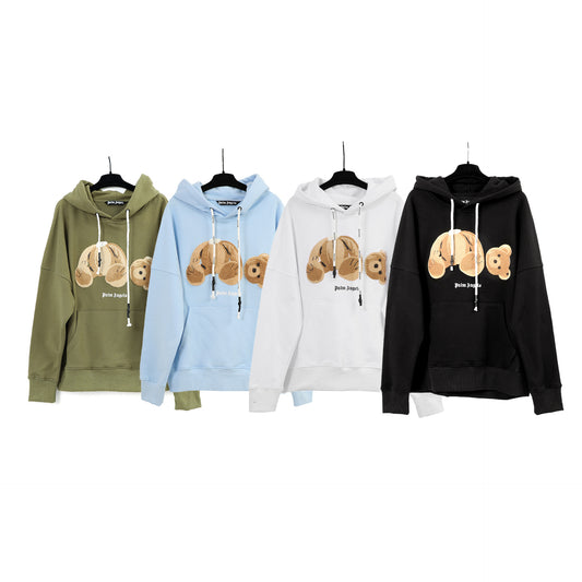 Fashion Brand New Broken Bear Sweater Long Sleeve Men's and Women's Idle Style Loose All-Match Couple Hoodie