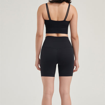 Women's Yoga Shorts Sports High Waist Tight Peach Bum Lift Shorts Cycling Fitness Pants Lulu Same Style Shorts