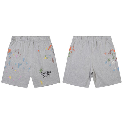 Ink Splash Graffiti Shorts for Men, Teenagers, European and American Trendy Brand, Casual Five-Point Shorts, Summer Workwear