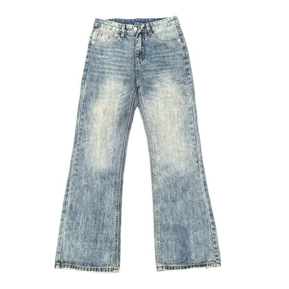 FEAR OF GQD Double Line Blue Heavy Washed Jeans High Street Couple Men and Women Jeans