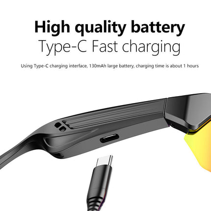 Outdoor Sports Sunglasses Smart Glasses Fashionable Cycling Bluetooth Glasses for Listening to Music and Calling Unisex