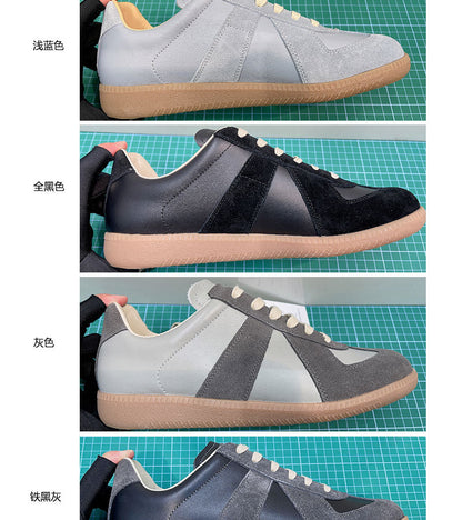 GMabcd mm6 Dexun Shoes for Women 2025 New Model Top Layer Cowhide Raw Rubber Sole Comfortable Casual Sneakers for Men and Women