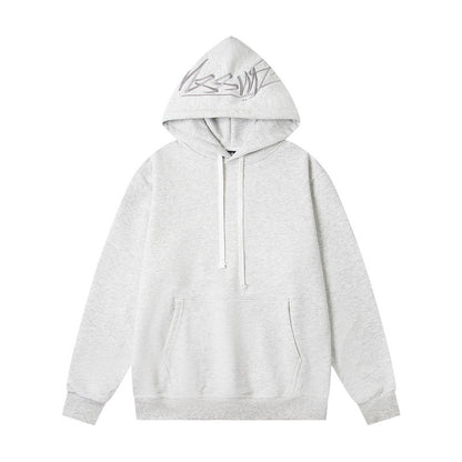 GMstuxN Letter Collaboration Hoodie Classic Letter Embroidery Hooded Sweatshirt Heavyweight Casual Jacket for Men