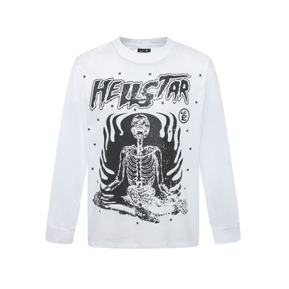 HS American Style Oversized Long Sleeve T-Shirt Autumn Base Shirt Men's Pullover Shirt