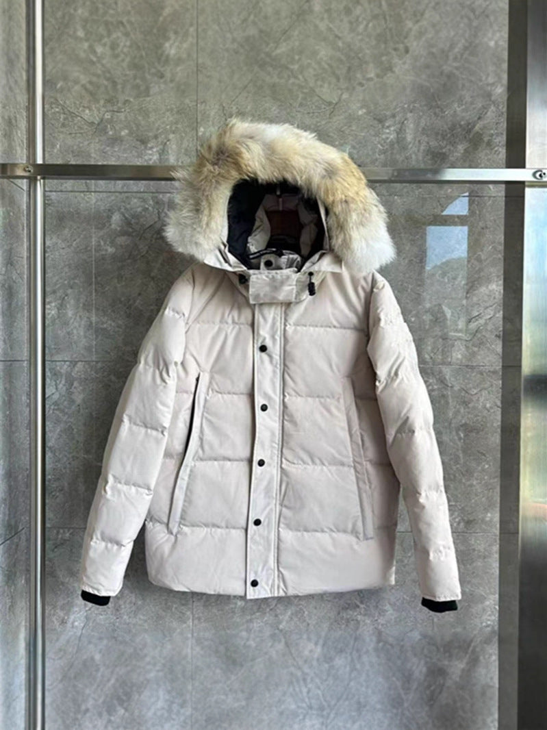 Wyndham 29 Big Goose down Jacket Winter Wolf Fur Thickened Men and Women Mid-Length Parka 3808ma