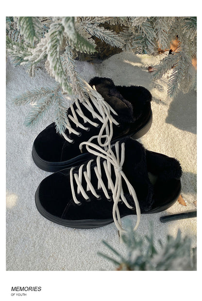 Men's Shoes 2025 Winter New Trend Retro Casual Versatile Thick-Soled Sports Loafers Warm