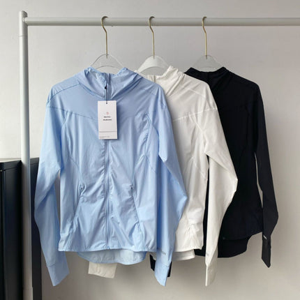 Lulu Same Style Mist Over Sun Protection Jacket Women's Sports Jacket Spring Summer Slim Fit Coat