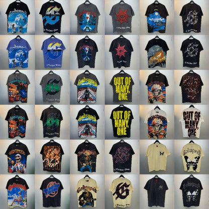 2024Summer New European and American Trendy Brand Couples' Outfits Plus Size Loose Pullover Short Sleeve T T-shirt for Teenagers tee