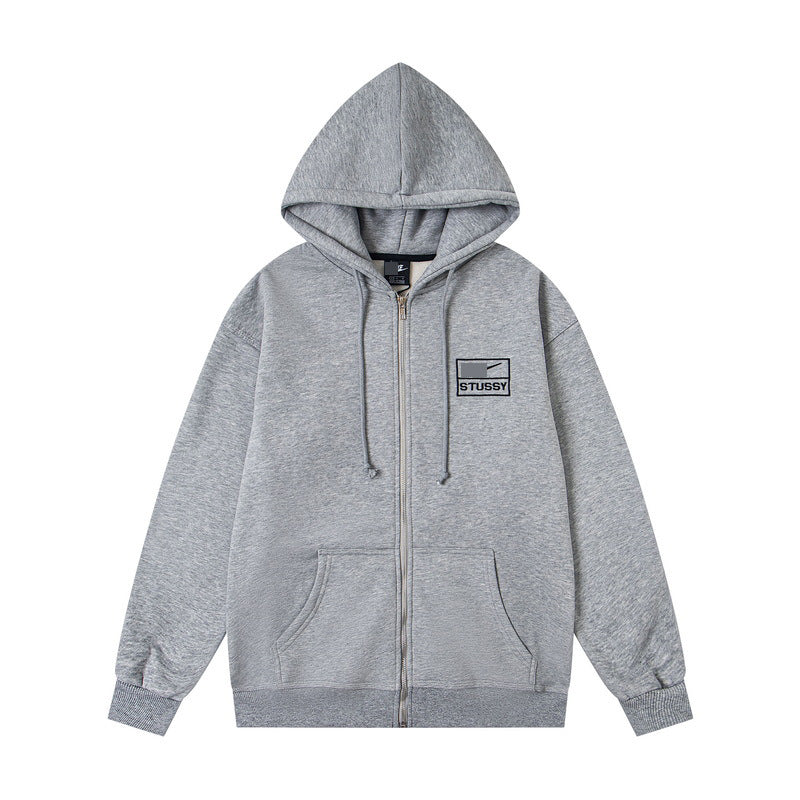GMstuxN Letter Collaboration Hoodie Classic Letter Embroidery Hooded Sweatshirt Heavyweight Casual Jacket for Men