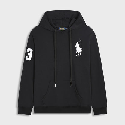 GMabcd Spring and Autumn Thin Pony Hooded Sweatshirt RL Cardigan Zipper Embroidery Loose Plus Size Paul POLO Jacket