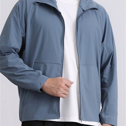 Pace Breaker Men's Summer Skin Jacket LU-LU Lightweight Men's Outdoor Sun Protection Hooded Windbreaker