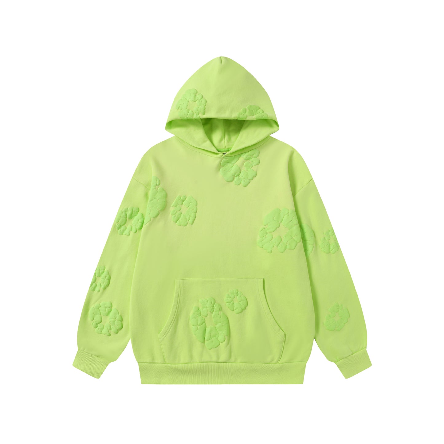 Kapok Foam Hoodie Unisex High Street Washed Terry Heavyweight Sweatshirt Set