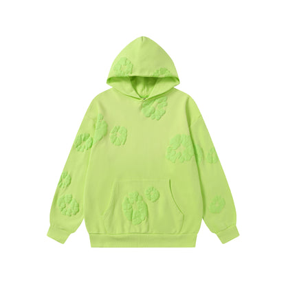 Kapok Foam Hoodie Unisex High Street Washed Terry Heavyweight Sweatshirt Set