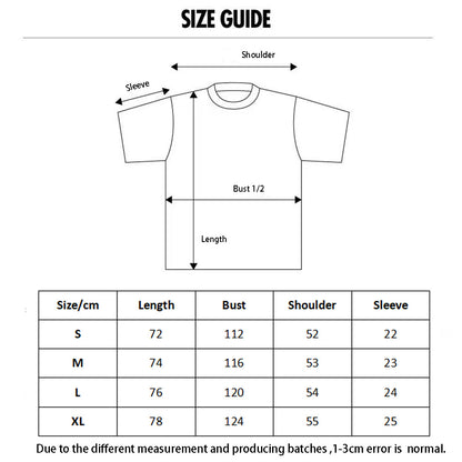 2024Summer New European and American Trendy Brand Couples' Outfits Plus Size Loose Pullover Short Sleeve T T-shirt for Teenagers tee