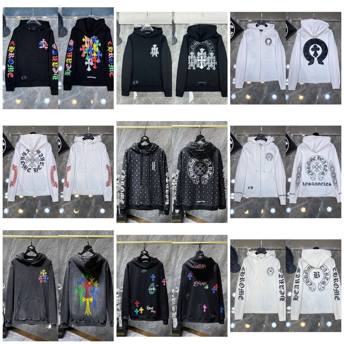 CH Croix cotton fleece embroidery hoodie g1