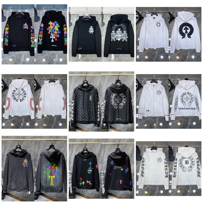 CH Croix cotton fleece embroidery hoodie g1
