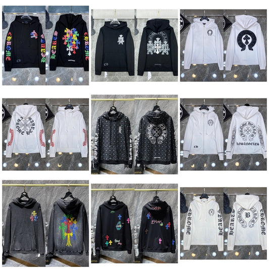 CH Croix cotton fleece embroidery hoodie g1