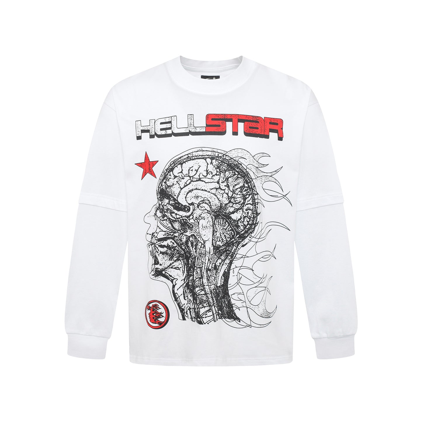 HS American Style Oversized Long Sleeve T-Shirt Autumn Base Shirt Men's Pullover Shirt