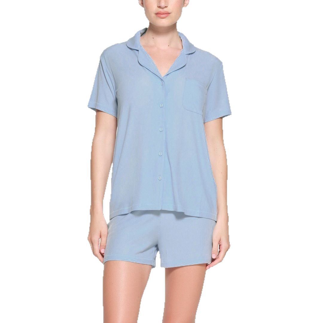 Skim Kardashian Style Spring Summer Thin Modal Short Sleeve Shorts Pajamas Soft Comfortable Homewear Set