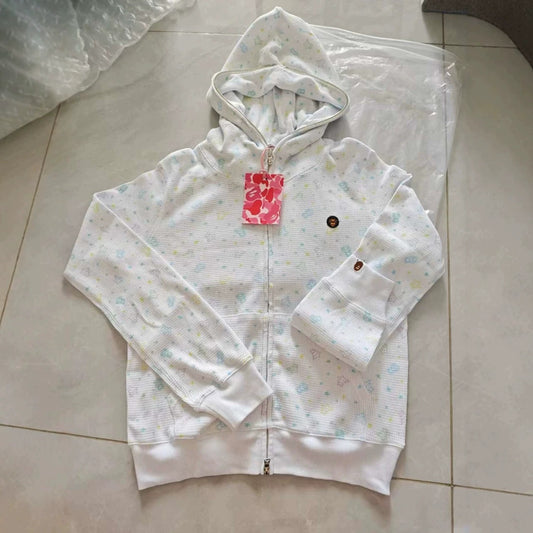 Baby milo floral waffle hooded cardigan g1
