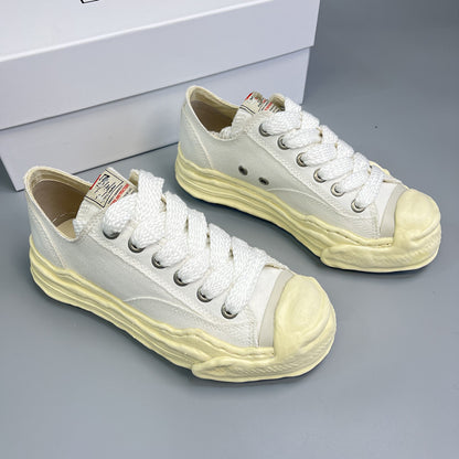 GMabcd Mmy Open Smile Dissolving Shoes Canvas Thick Sole Height Increasing Unisex Casual Sneakers