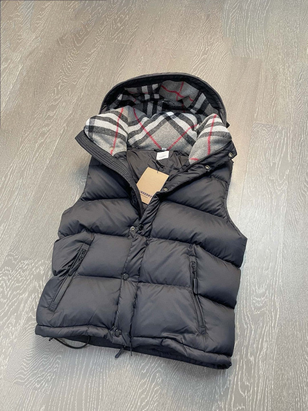 B Brand Sleeveless Couple Style Down Jacket Detachable Sleeves Hooded Down Jacket