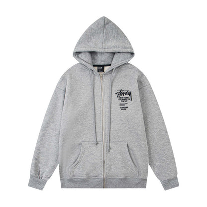 GMstuxN Letter Collaboration Hoodie Classic Letter Embroidery Hooded Sweatshirt Heavyweight Casual Jacket for Men