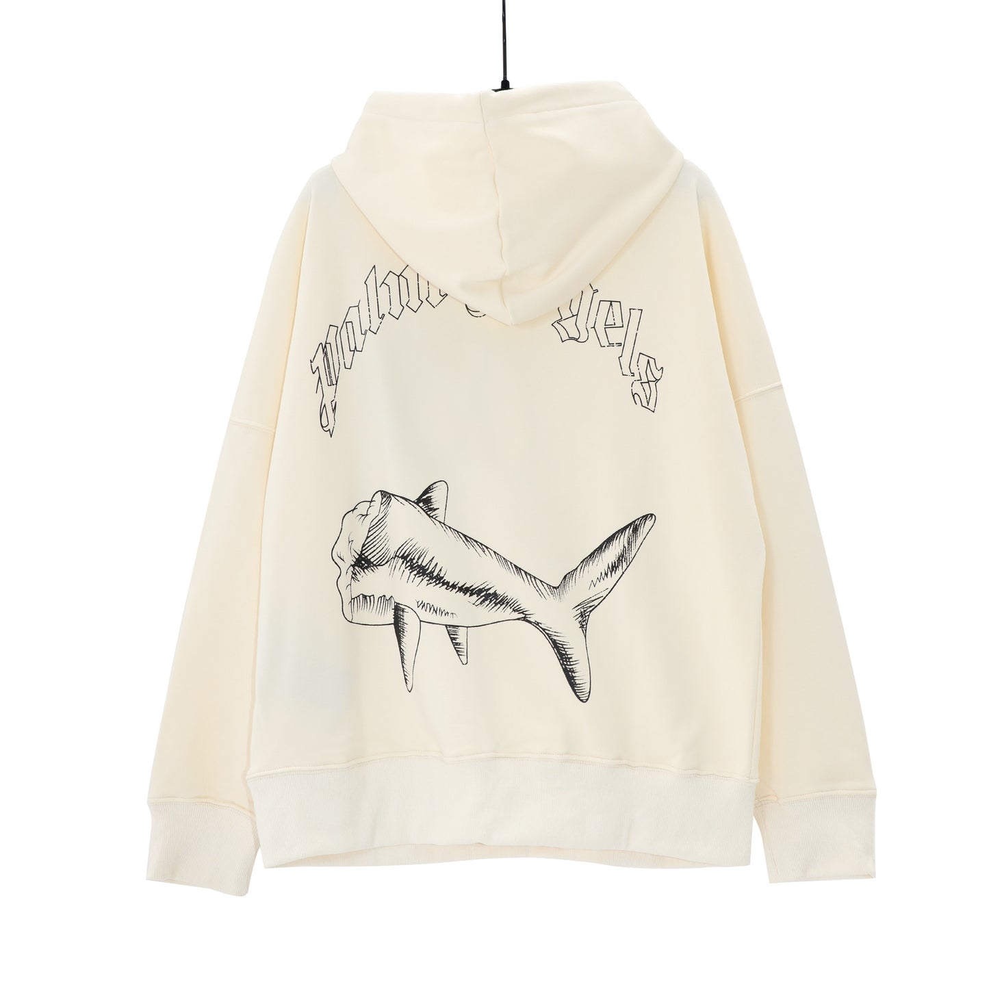 Hooded Sweatshirt Unisex Design Sense Tailless Shark Print Fashion Casual Long Sleeve