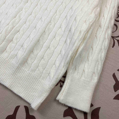 RL Sweater Women Embroidered Round Neck Knitwear Men Autumn Winter Warm Cable Couple