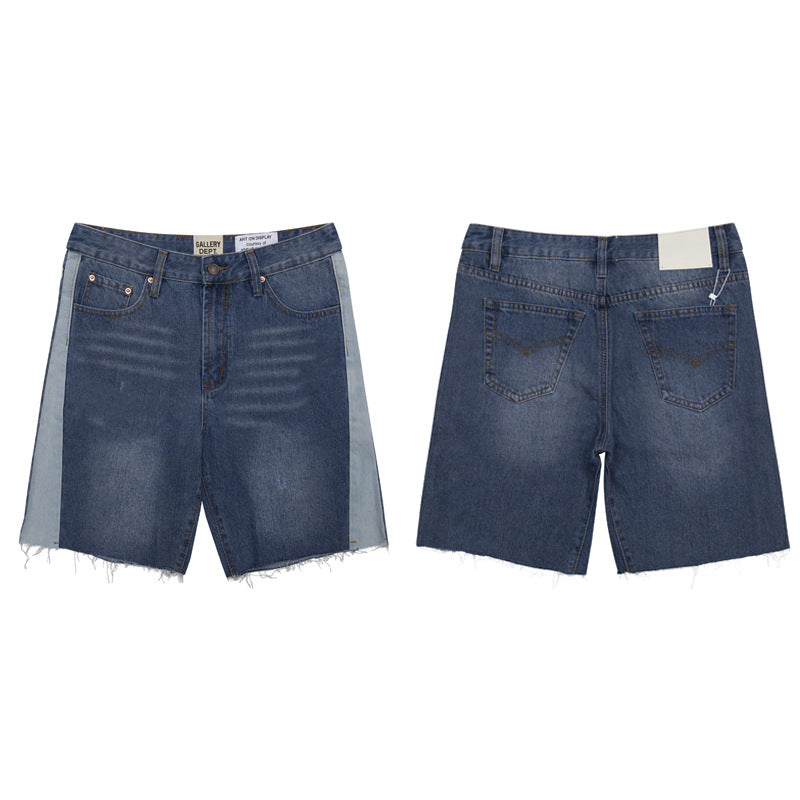 Jeans 2025 Spring and Autumn New Men's plus Size Loose European and American Fashion Street Fashion Shorts