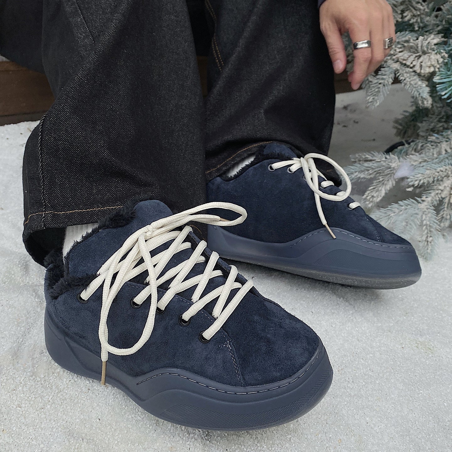 Men's Shoes 2025 Winter New Trend Retro Casual Versatile Thick-Soled Sports Loafers Warm