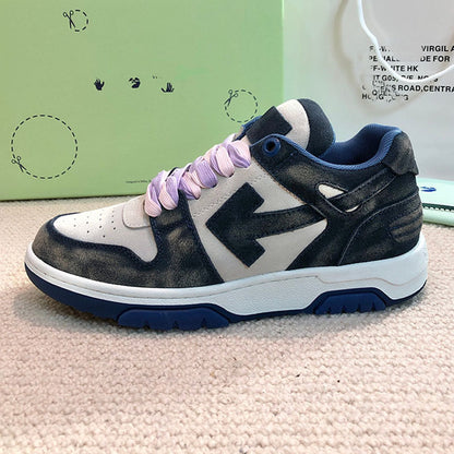 Gmabcd Off Trendy Brand Men and Women Shoes Genuine Leather Casual Sneakers Panda Color Thick Sole Low Top Bread Shoes