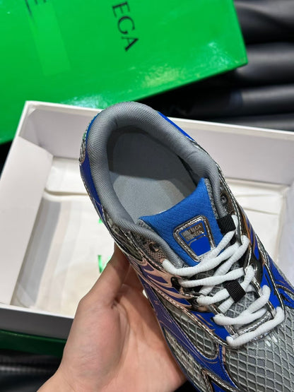 GMabcd New Casual Genuine Leather Mesh Patchwork Dad Shoes Versatile Fashion Couple Lace-up Sneakers