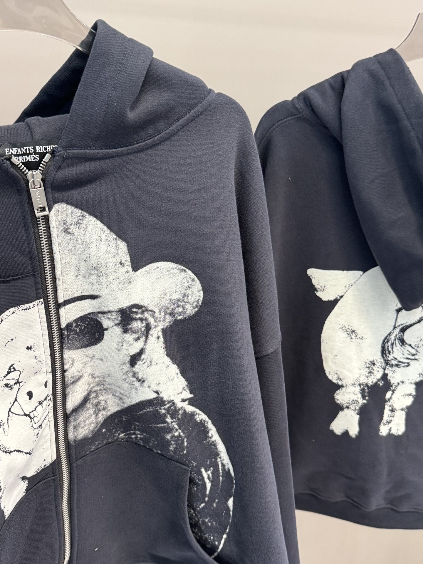 High-Quality ERD Melancholy Rich Second Generation Hooded Sweatshirt Washed Vintage Distressed Jacket Autumn Winter Zipper Coat