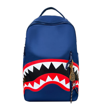 New Fashion Shark Backpack for Students, Large Capacity Outdoor Waterproof Lightweight Trendy Men's Backpack