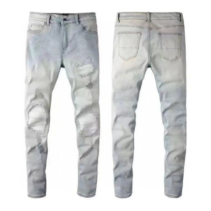 GMAM Heavy Craft Washed Distressed High Street Embroidered Unisex Jeans