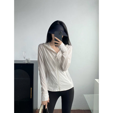 Lulu Same Style Mist Over Sun Protection Jacket Women's Sports Jacket Spring Summer Slim Fit Coat