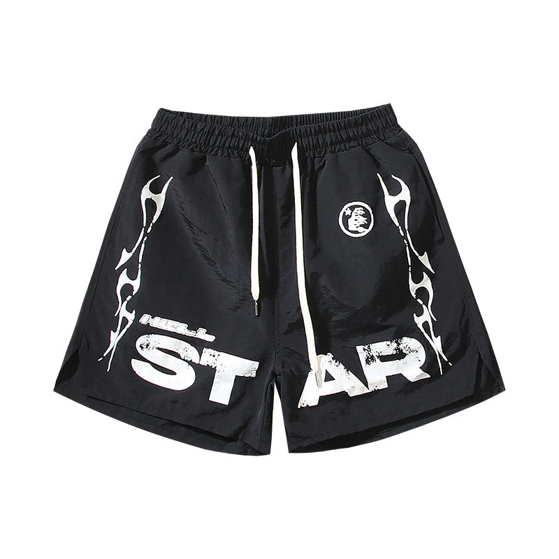 Washed Vintage Casual Shorts 2024 Summer New European and American Trendy Brand Five-Point Shorts