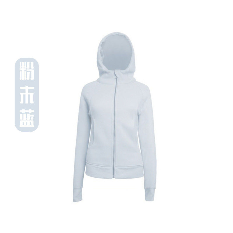 Lulu Same Style Scuba Women's Zipper Hooded Sweatshirt Autumn Winter Women's Outdoor Casual Warm Top Sports Jacket