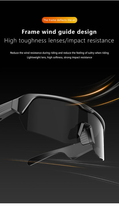 Outdoor Sports Sunglasses Smart Glasses Fashionable Cycling Bluetooth Glasses for Listening to Music and Calling Unisex