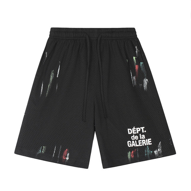 Gallery Splash-Ink Mesh Shorts 2025 Summer Men's Youth plus Size Shorts