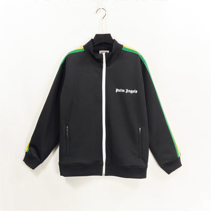 24SS Retro Trend Angel Color Block Embroidered Casual Jacket Top Jacket Set Long Pants Sweatshirt Trend
