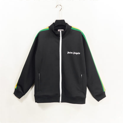 24SS Retro Trend Angel Color Block Embroidered Casual Jacket Top Jacket Set Long Pants Sweatshirt Trend