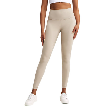 Lulu Yoga Pants Women's High Elastic Nude Feel Brushed Sports Running Fitness Pants High Waist Hip Lift Skinny Pants Slim Fit