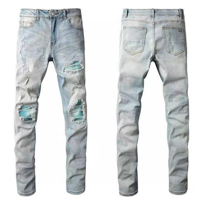GMAM Heavy Craft Washed Distressed High Street Embroidered Unisex Jeans