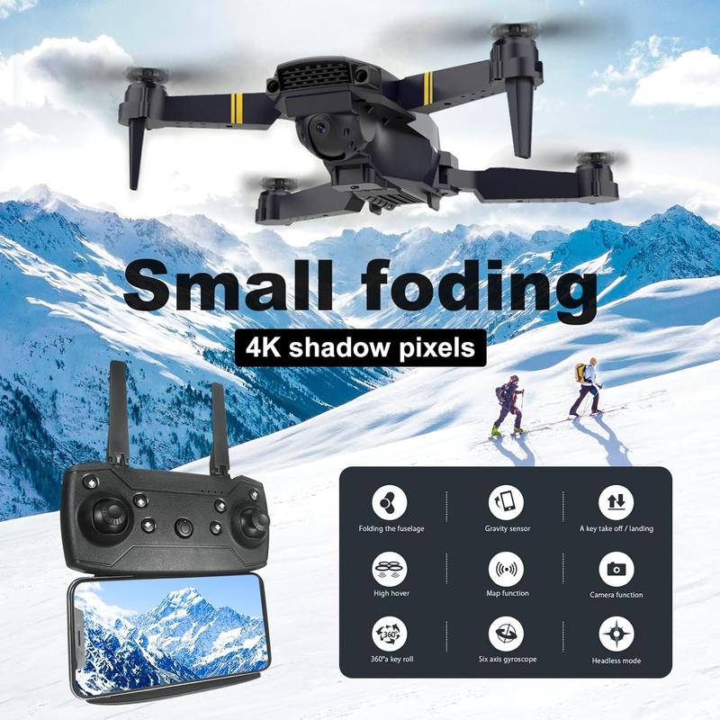 Foldable Drone with Camera for Adults/Kids  Foldable RC Quadcopter Drone with 1080P HD Camera WiFi FPV Live Video, Altitude Hold, One Key Take Off/Landing, 3D Flip, APP Control, beginner, Black