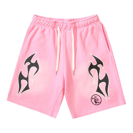 Washed Vintage Casual Shorts 2024 Summer New European and American Trendy Brand Five-Point Shorts