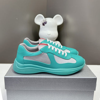 GMabcd America Cup Home Colorful Sole Genuine Leather Fashion Flat Sneakers Casual Shoes Sports Shoes Men's Shoes
