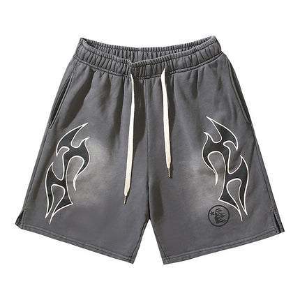 Washed Vintage Casual Shorts 2024 Summer New European and American Trendy Brand Five-Point Shorts