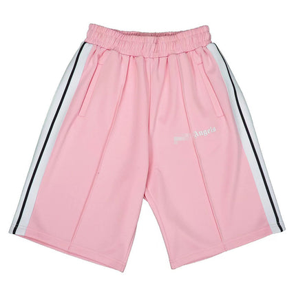 PA Angel Trendy Brand Striped Rainbow Ribbon Shorts Unisex Couple Fog High Street Palm Tree Loose Five-Point Pants